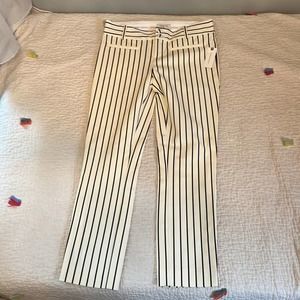 NWT Anthropologie The Essential Striped Slim Trousers Size 2